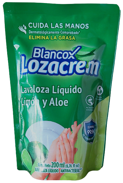 LOZA CREM LAVA LOZA LIQUIDA DP LIMON Y ALOE 48*200ml