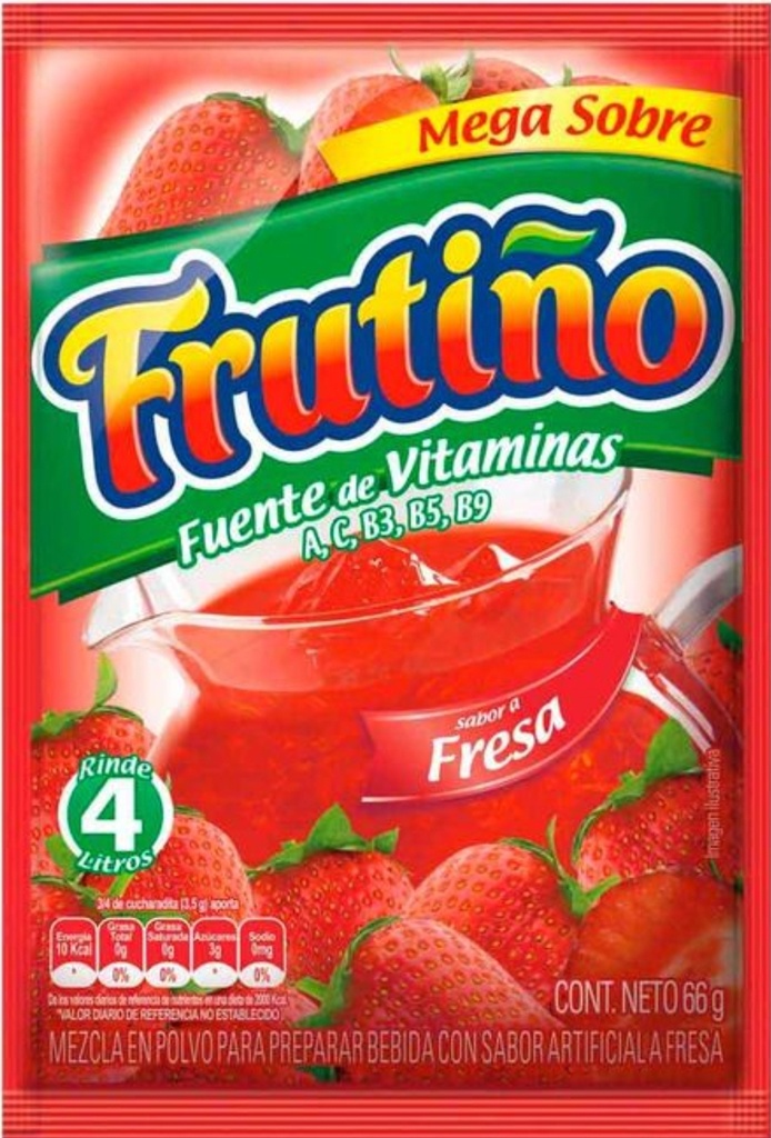 FRUTIÑO REFRESCO FRESA 2L 24*20*10gr