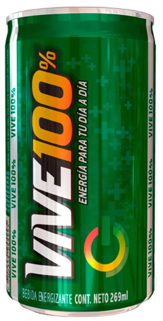VIVE100 BEBIDA ENERGIZANTE REGULAR 4*6*269ML LATA