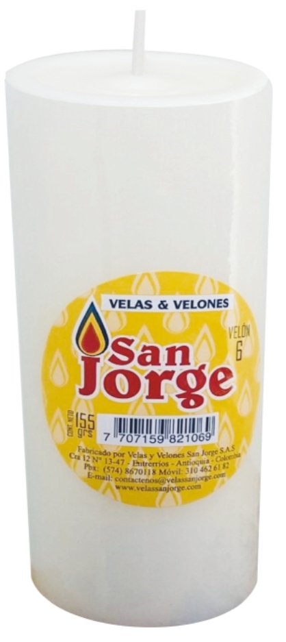 SAN JORGE VELON BLANCO # 6 *96UND