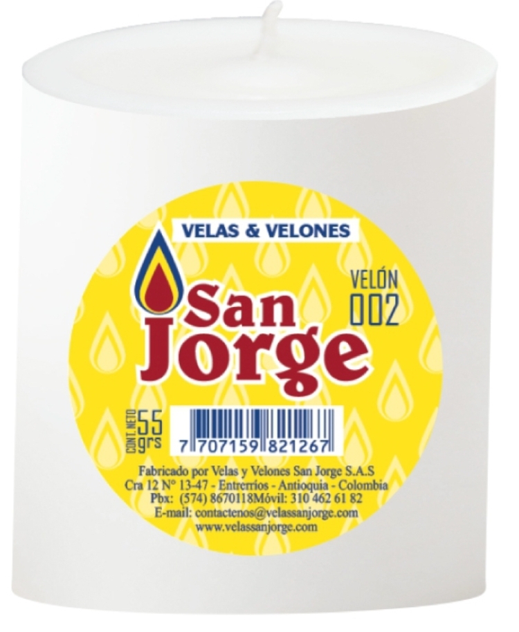 SAN JORGE VELON BLANCO #2*96UND