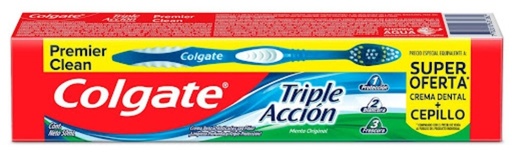 [1301061] COLGATE CREMA DENTAL TRIPLE ACCION 96*50 + CEPILLO