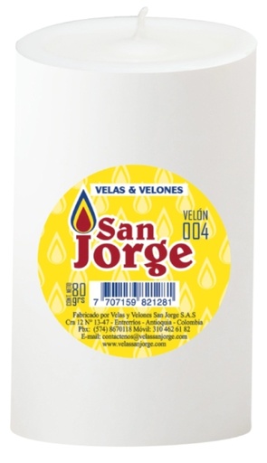 [1601027] SAN JORGE VELON BLANCO # 4 *70UND