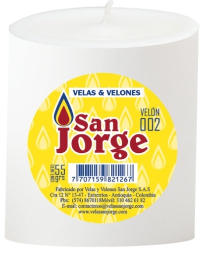 [1601021] SAN JORGE VELON BLANCO #2*96UND