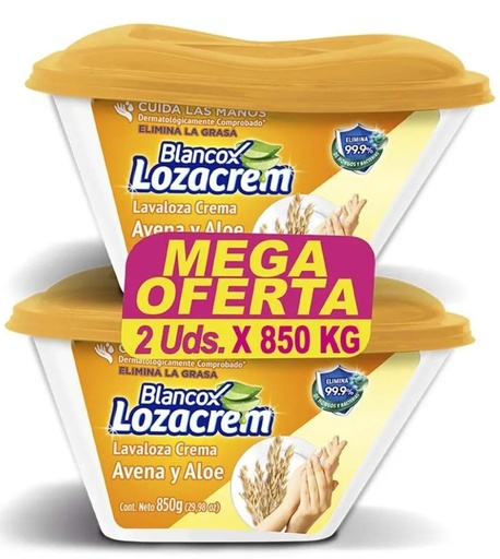 [100340662] LOZA CREM LAVA LOZA AVENA 6*2*850gr