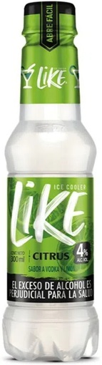 [21230002] LIKE CITRUS VODKA Y LIMON 24*300ml