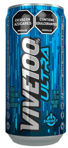 [20180000] VIVE100 BEBIDA ENERGIZANTE LATA ULTRA 4*6*269ML